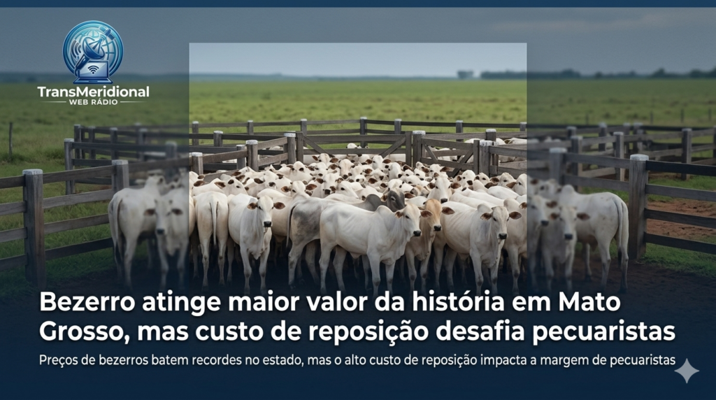 Bezerro atinge maior valor da história em Mato Grosso, mas custo de reposição desafia pecuaristas Bezerro atinge maior valor da história em Mato Grosso, mas custo de reposição desafia pecuaristas