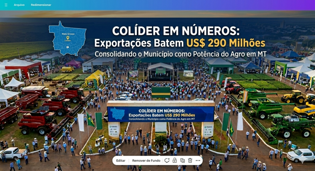 Colíder em Números: Exportações Batem US$ 290 Milhões e Consolidam Município como Potência do Agro em MT