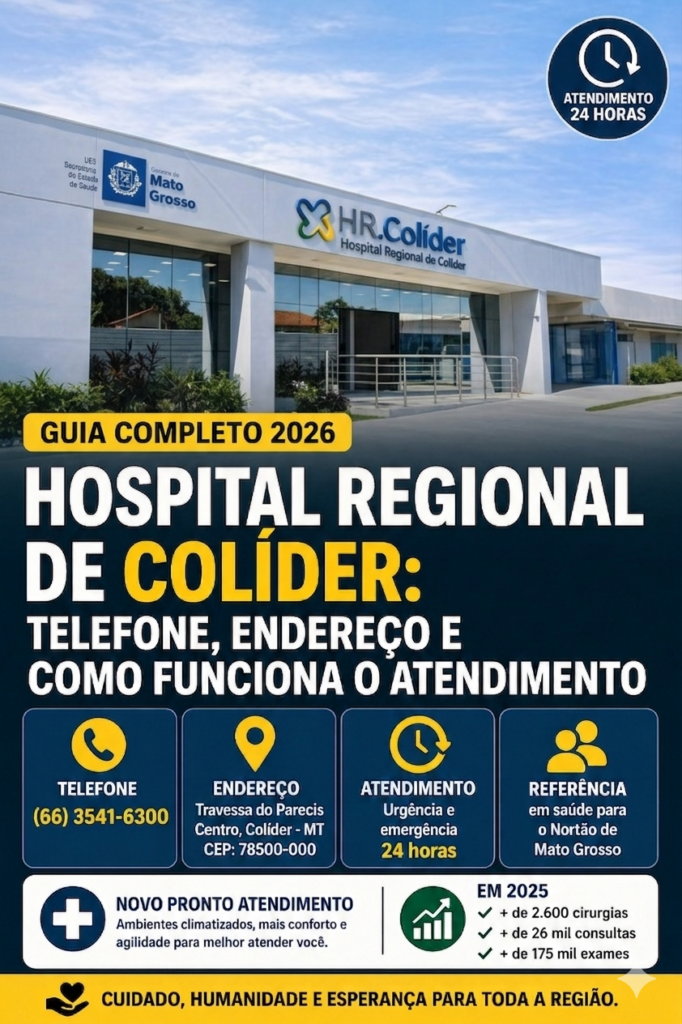 Hospital Regional de Colíder: telefone, endereço e como funciona o atendimento em 2026 Hospital Regional de Colíder: telefone, endereço e como funciona o atendimento em 2026