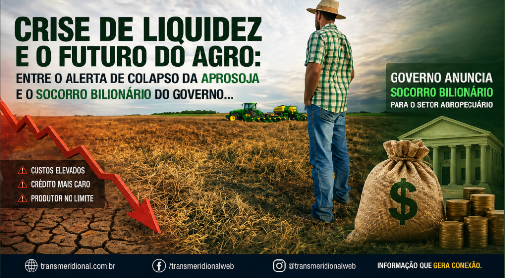 Crise de liquidez e o futuro do Agro: Entre o alerta de colapso da Aprosoja e o socorro bilionário do Governo