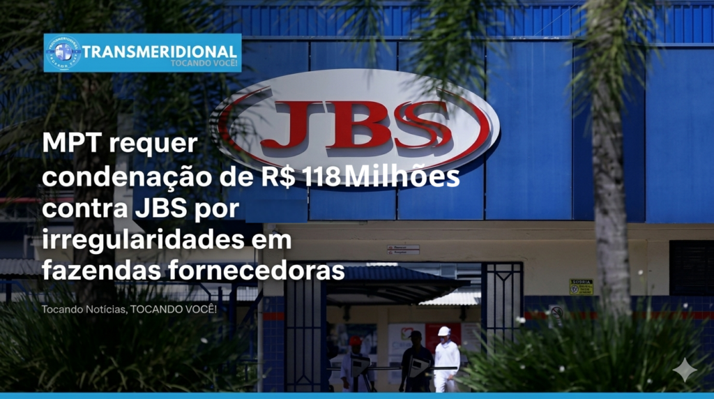 MPT requer condenação de R$ 118 milhões contra JBS por irregularidades em fazendas fornecedoras
