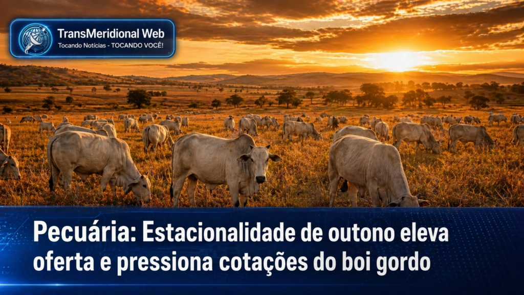 Pecuária: Estacionalidade de outono eleva oferta e pressiona cotações do boi gordo
