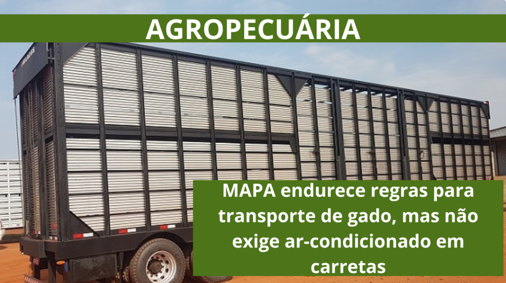 Brasil: MAPA endurece regras para transporte de gado, mas não exige ar-condicionado em carretas