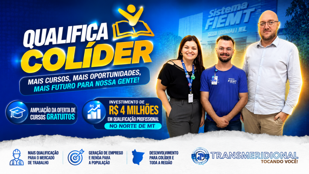 Qualifica Colíder amplia oferta de cursos gratuitos e injeta R$ 4 milhões em qualificação profissional no norte de MT Qualifica Colíder amplia oferta de cursos gratuitos e injeta R$ 4 milhões em qualificação profissional no norte de MT