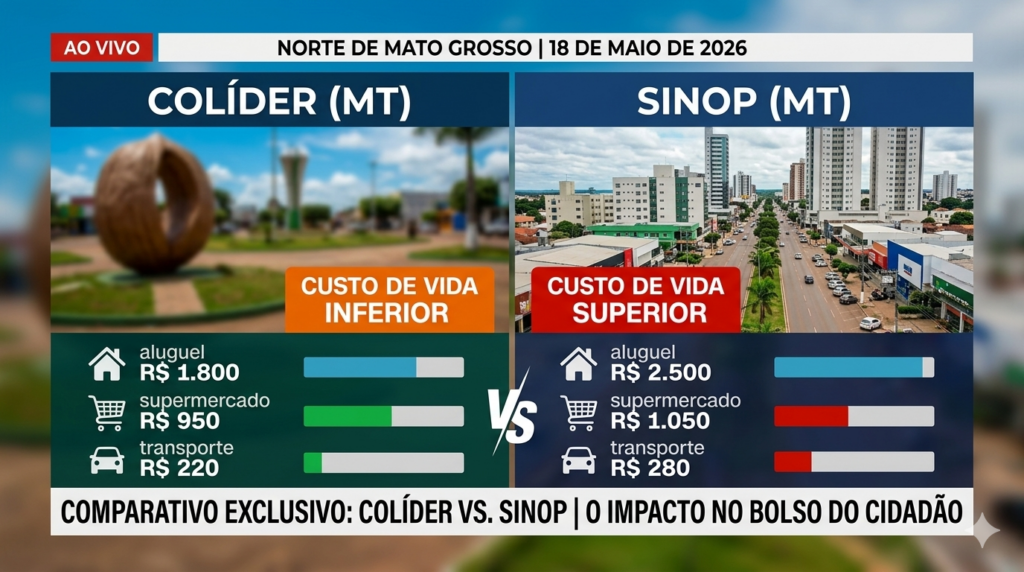 Custo de vida em Colíder: Como os preços se comparam aos de Sinop em 2026 Custo de vida em Colíder: Como os preços se comparam aos de Sinop em 2026