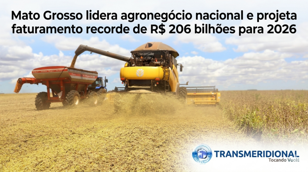 Mato Grosso lidera agronegócio nacional e projeta faturamento recorde de R$ 206 bilhões para 2026