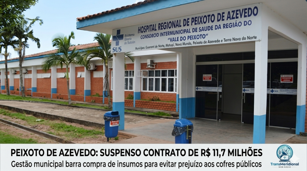 Prefeitura de Peixoto de Azevedo suspende contrato de R$ 11,7 milhões para evitar prejuízo aos cofres públicos
