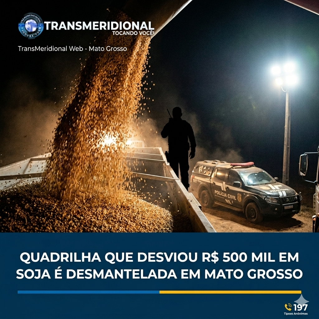 Quadrilha que desviou R$ 500 mil em soja é desmantelada pela Polícia em Mato Grosso