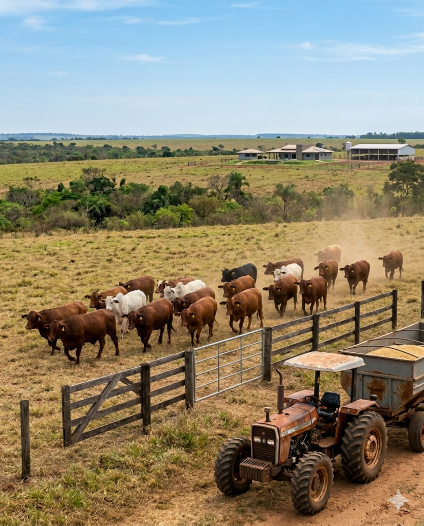 Com maior oferta, arroba do boi recua em Mato Grosso, mas relação de troca com milho favorece pecuarista
