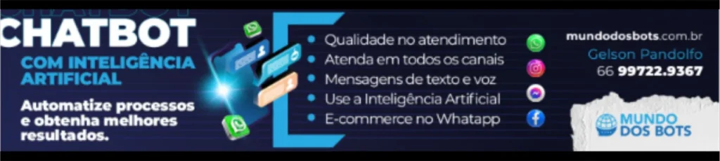 Banner de propaganda Mundos dos Bots.