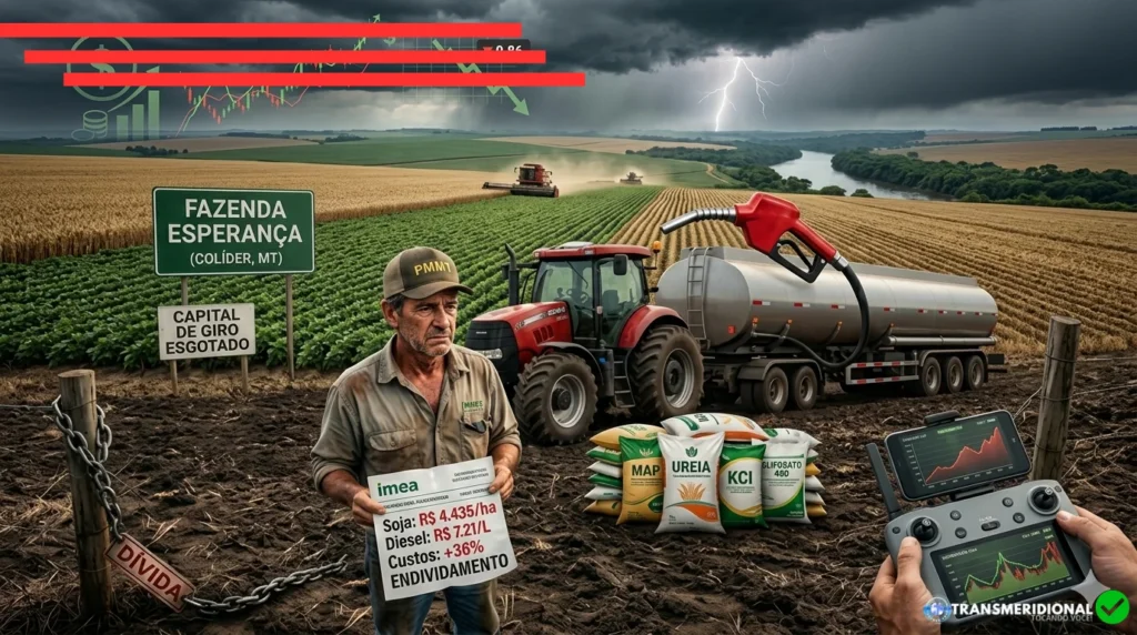 Tempestade no Campo: Custo de Produção da Safra Sobe 36% e Sufoca Produtor em Mato Grosso Tempestade no Campo: Custo de Produção da Safra Sobe 36% e Sufoca Produtor em Mato Grosso