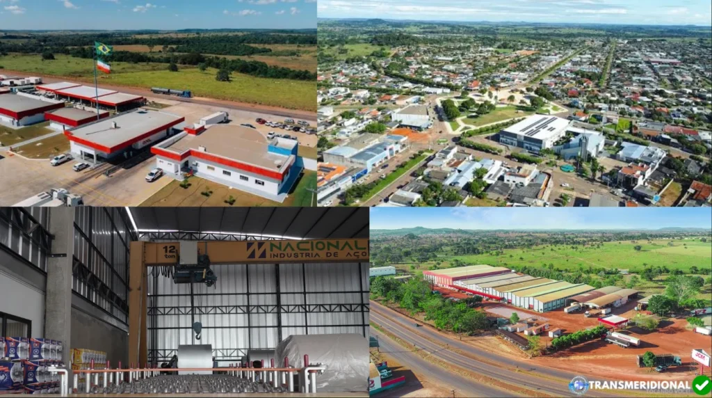 Fotomontagem com as indústrias de Colíder