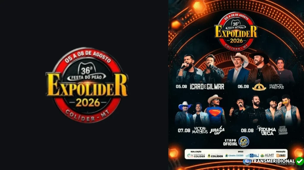 Expolíder 2026 confirma nova grade de shows e reforça papel de Colíder como polo regional do agronegócio e entretenimento