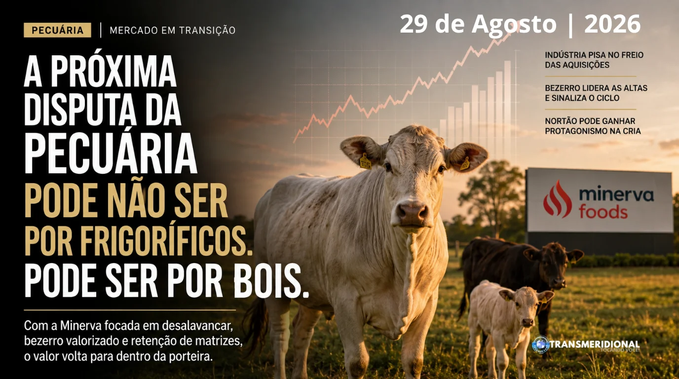 Minerva Foods: A próxima disputa da pecuária pode não ser por frigoríficos. Pode ser por bois. Minerva Foods: A próxima disputa da pecuária pode não ser por frigoríficos. Pode ser por bois.