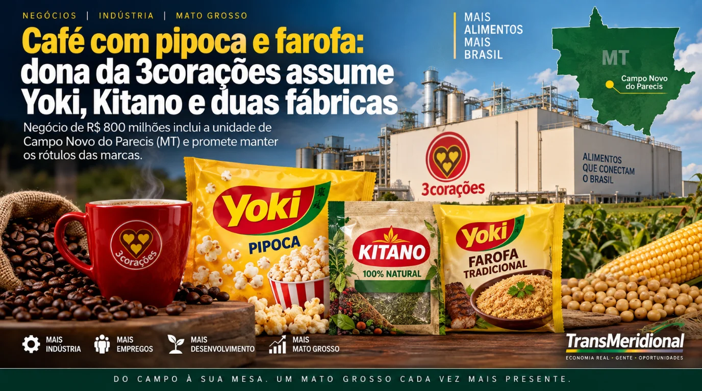 Yoki, Kitano e Campo Novo do Parecis: por que a compra da General Mills pela 3cora&ccedil;&otilde;es importa para Mato Grosso