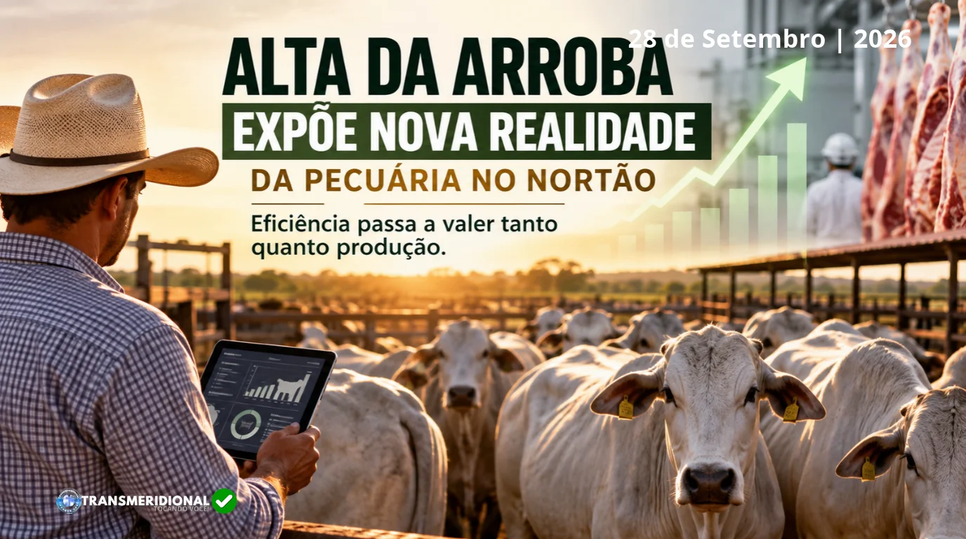Alta da arroba expõe nova realidade da pecuária no Nortão: eficiência passa a valer tanto quanto produção Alta da arroba expõe nova realidade da pecuária no Nortão: eficiência passa a valer tanto quanto produção