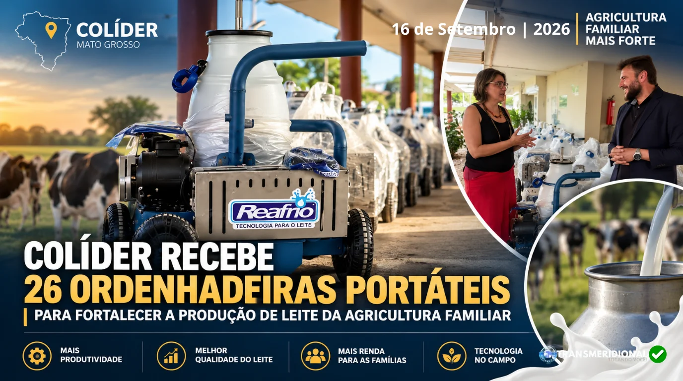 Colíder recebe 26 ordenhadeiras portáteis para fortalecer produção de leite da agricultura familiar Colíder recebe 26 ordenhadeiras portáteis para fortalecer produção de leite da agricultura familiar