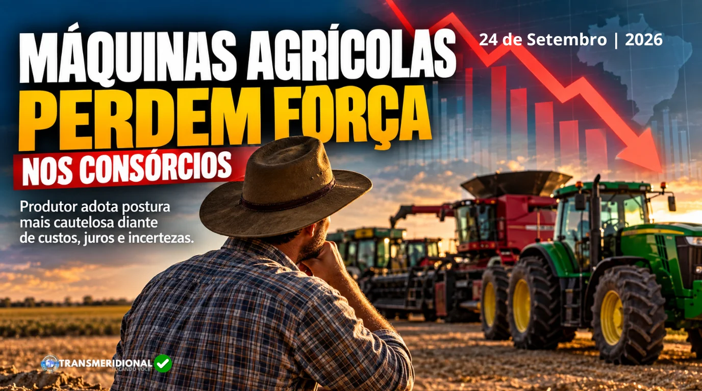 Máquinas agrícolas perdem força nos consórcios e revelam nova fase do investimento rural em Mato Grosso