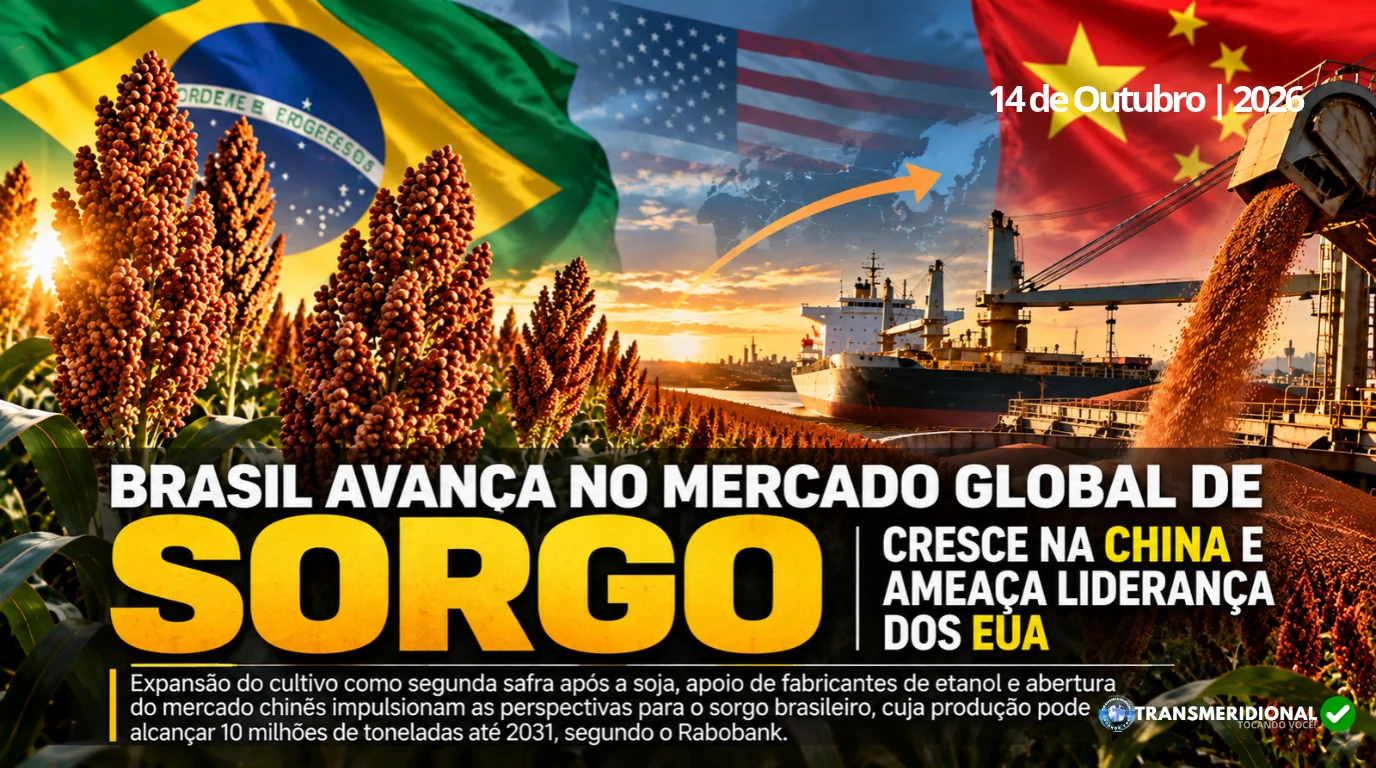 Brasil acelera expansão do sorgo, mira a China e pressiona liderança dos Estados Unidos; Mato Grosso entra no radar Brasil acelera expansão do sorgo, mira a China e pressiona liderança dos Estados Unidos; Mato Grosso entra no radar