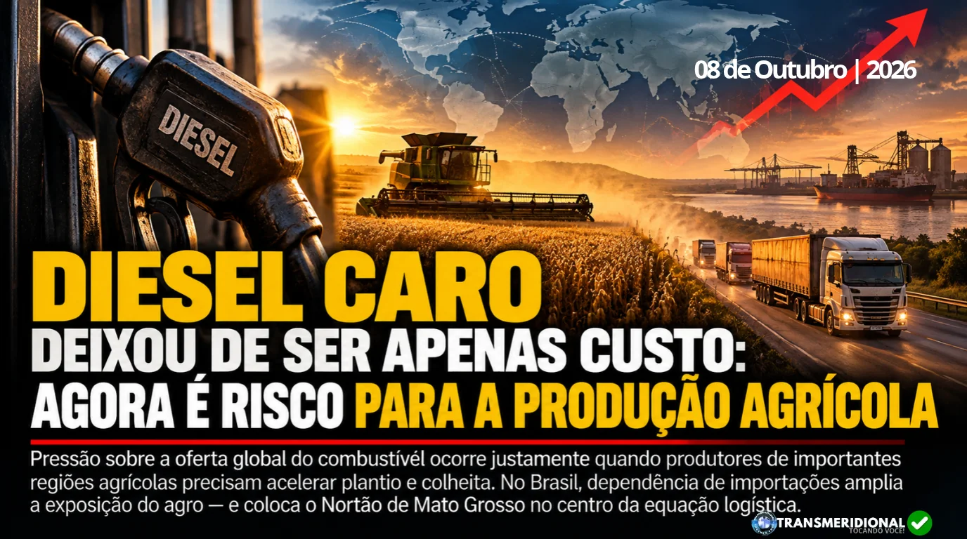Diesel caro deixou de ser apenas custo: agora é risco para a produção agrícola